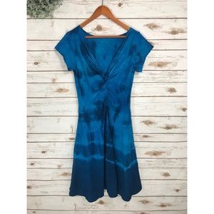 BLUE front twist dress